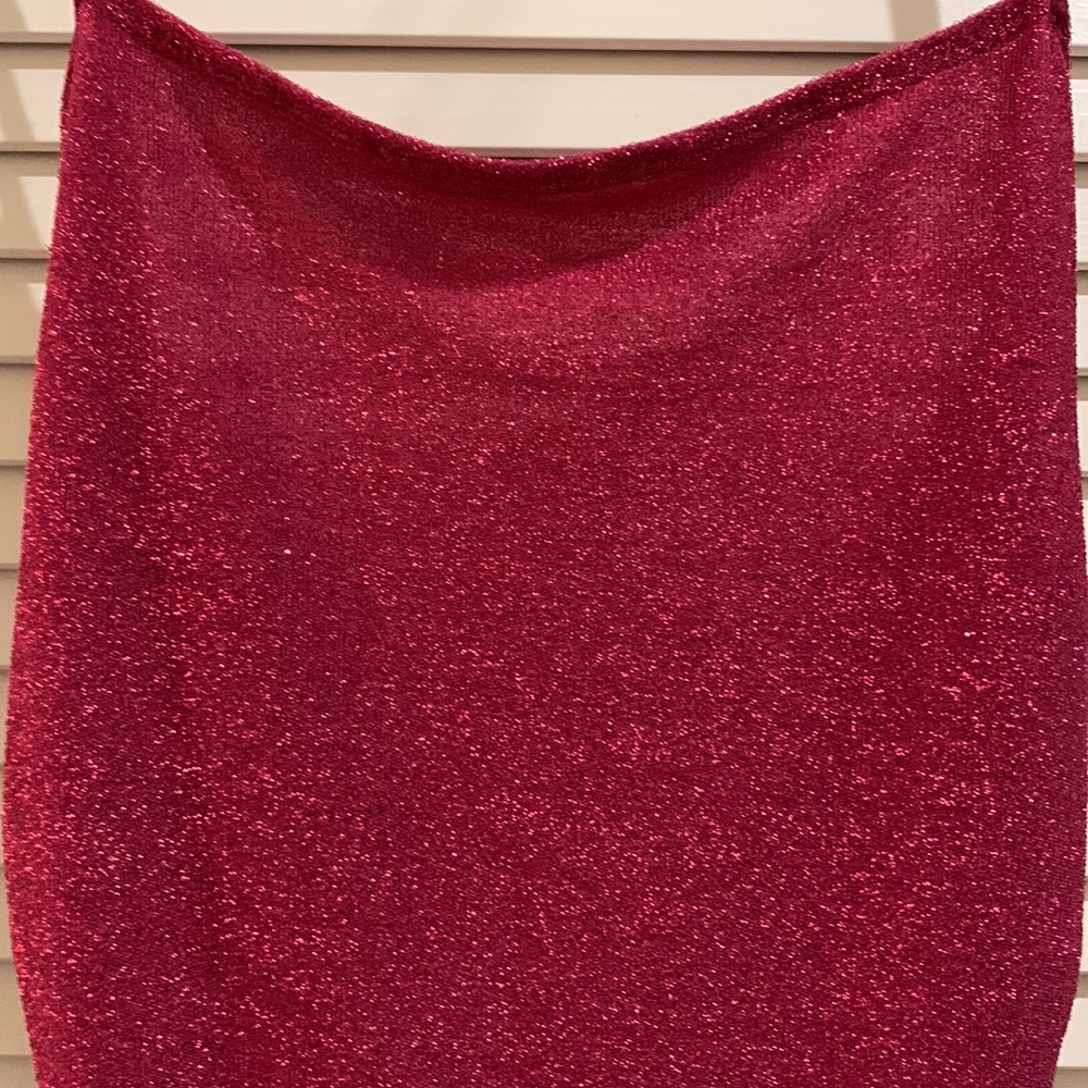 Reformation Breslin Body Con Low Back Formal Midi Dress in Hot Pink Sparkle Sz M - Picture 6 of 12